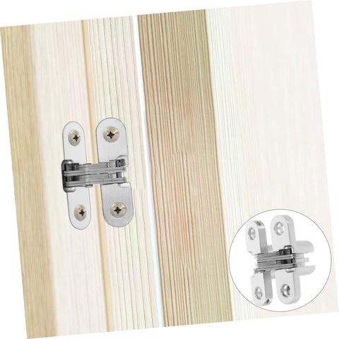 Invisible Folding Door Hinge Kit For Secret Doors Easy To Install Cross Hidden Hinges Dope Sturdy Alloy Construction Hidden Hardware