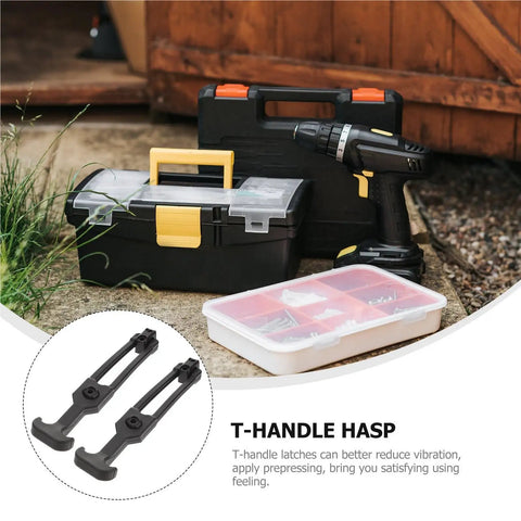 T Handle Draw Latches Set Four Pieces Rubber Elastic Buckle Flexible Shock Proof Tool Box Hasp Lock Storage All Weather