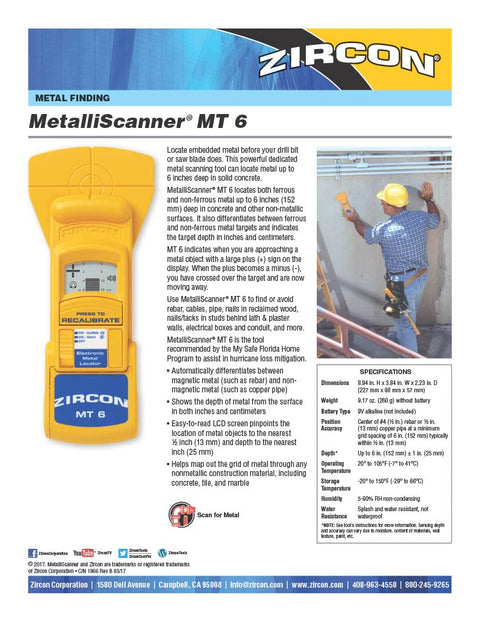 MT6 Pro Deep Scan Metal Detector Handheld Locator for Ferrous and Nonferrous Metals yellow with user manual displayed
