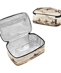 Insulated Lunch Bag Leakproof Cooler Tote For Work Picnic Camping And Travel Super Handy Sized 10x6x3 inches open view with interior