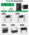 Assembly steps for Waist-High Raised Garden Bed On Legs For Easy Upright Gardening 48X24X30 Inch Elevated Planter Box.