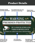 Real Sturdy Aluminum Video Surveillance Signs 2 Pack Keep Your Property Locked Down Smooth Motion Warning Decals For Homes And Buildings Zero Hassle Wall Mounting Setup Installed, green rust-free aluminum warning sign.