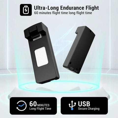 Two rechargeable batteries for Ultra Clear 4K Camera Drone For Kids And Adults With Emergency Stop Easy To Fly Headless Mode 360