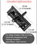 4 Pack Self Closing Door Hinges With 90 Degree Stay Open For Indoor Doors And Gates Heavy Duty Spring Hinge Matte Black Manganese Steel Construction Includes Mounting Screws