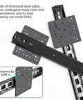 Concealed Sliding Track For Cabinet Doors 30cm Length Heavy Duty Steel Hinge System shown with durable steel plates