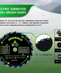 Nine Inch Twenty Tooth Manganese Steel Brush Cutter Blades For Weed Eater String Trimmers Arbor Fits One Inch Shaft 25mm