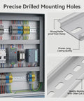 12 Inch 35mm Wide Top Hat Slotted Aluminum DIN Rail Mounts in electrical panel installation