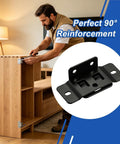 Heavy Duty L Shaped Cabinet Corner Brackets With Screws For Flush Fit Hidden Face Fixing used in furniture assembly