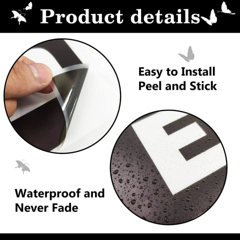 Close-up of waterproof peel-and-stick feature of Eight Styles Motivational Wall Decals Set With Inspirational Quotes