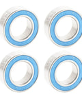 Beefy Cartridge Bearings 15x24x7mm Chrome Steel Sealed With Grease Double Row 3802LLU For Hubs Pivot 4 Pack Heavy Duty Cart Bearings With High Load Capacity, four blue sealed bearings