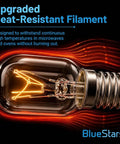 Close-up of 3 Pack Microwave Light Bulbs 125V 40W E17 Base with heat-resistant filament and branding text for Amana Maytag Ovens.