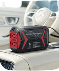 Pure Sine Wave Power Inverter 300W Car Charger Plug In Outlet 12V To 110V AC with USB Ports on car console