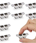 Built Tough 0.5 Inch Double Roller Mini Caster Wheels With Flat Steel Mount, 8 pack, demonstrating easy handling and installation.