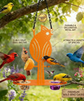 Oriole Bird Feeder Hanging Outdoor Decor With Clear PP Bowl Perch And Attachment Prongs for Clementines Mandarins and Oranges in a garden