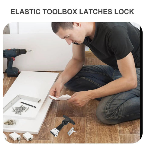 Man assembling with Shockproof Rubber T Handle Draw Latch With 304 Stainless Steel Lock for tool boxes and enclosures