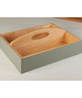 Premium Acrylic Router Template For Building Durable Tool Tote Handles And Custom Cutting Board Ends With Dual Clamping Slots on a wooden work surface.