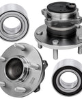 Beefed Up Front And Rear Wheel Bearing Hub Kit For Mazda 3 2005 To 2013 And Mazda 5 2006 To 2013 4 Piece Replacement Set