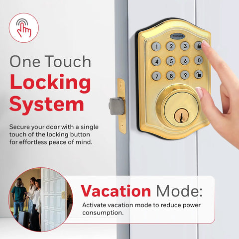Hella Secure Keyless Entry Door Lock Featuring Smart Electronic Keypad Deadbolt Auto Lock Polished Brass Finish Zero Hassle Setup And Airtight Defense Against Unauthorized Entry