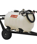 Tow Behind Sprayer With 60 Gallon Capacity, 4 GPM Diaphragm Pump, 100 PSI, 120 Inch Boom, 150 Inch Spray Width, Hand Wand With 19 Foot Hose