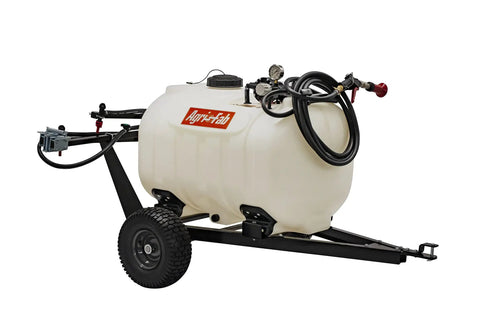 Tow Behind Sprayer With 60 Gallon Capacity, 4 GPM Diaphragm Pump, 100 PSI, 120 Inch Boom, 150 Inch Spray Width, Hand Wand With 19 Foot Hose