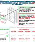 Diagram showing Ultra Tough Door Bar Rack Replacement for Standard Refrigerators, part number 240535201, with measurements.