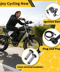 Full Twist Throttle With Ignition Switch For Electric Dirt Bikes, Plug And Play Handlebar Upgrade With Smooth Full-Hand Grip