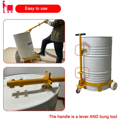 Hella Sturdy Steel Drum Dolly Cart Featuring Smooth Rolling Poly Wheels For No Sweat Hauling Of 55 Gallon Barrels And Heavy Tools Built Tough For Everyday Grind