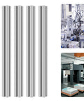 Top Shred Aluminum T-Slot 4 Pack Profiles 50x40mm Anodized 6063 Alloy in silver finish, ideal for CNC builds or workbench setups.
