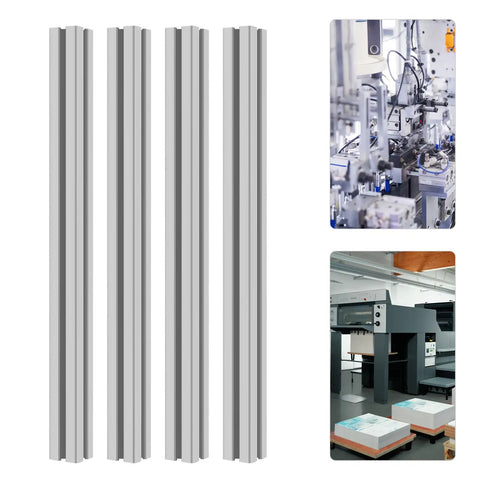 Top Shred Aluminum T-Slot 4 Pack Profiles 50x40mm Anodized 6063 Alloy in silver finish, ideal for CNC builds or workbench setups.