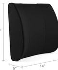 Premium Lumbar Support Pillow For Chair With Ergonomic Contoured Foam Insert Designed To Ease Lower Back Pain And Improve Posture, 14x13 inches.