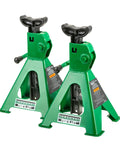 Pair Of 2 Ton Jack Stands With Extended Reach 10.5 To 17 Inches Beefy Heavy Duty Steel Base With Anti Sink Feet For SUVs Light Trucks And Cars