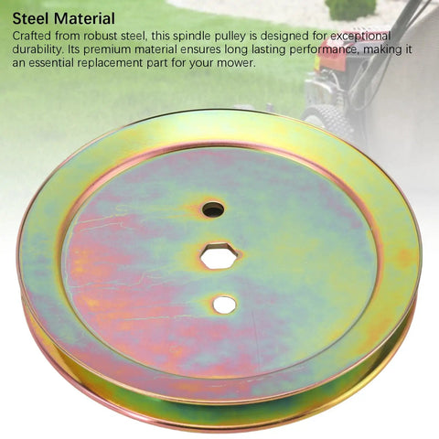 Upgrade Your Mower Game With This High Performance Spindle Pulley For GX20367 made of robust steel, essential for D105 D110 LA110 LA115 models.