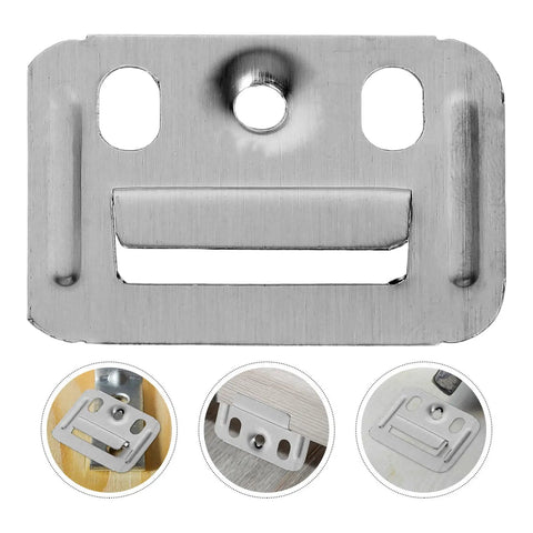 Close-up view of Solid Stainless Steel Wall Panel Connectors For Cabinets And Drywall, secure locking edge design.