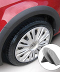 25Pcs Wheel Arch Trim Clips For Mini Cooper R50 R52 R53 R56 Exterior Plastic Fender Clips Replacement OEM Style Grey shown with car wheel.