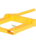 Heavy Duty Steel Horizontal Drum Positioner With 650 Lb Capacity And Bright Yellow Finish, perfect for industrial shops.