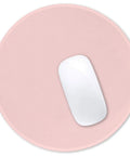 Pink Round Mouse Pad With Slick Ultra Smooth Surface, 8.7 Inch Round Desk Mat, 3Mm Thick, Stitched Edge, Anti Slip And Waterproof Rubber