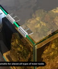 Heavy Duty Aquarium Lid Clips For Rimless Fish Tank Six Pack Glass Top Holders secure lid on tank, clear PVC clamps fitting 6mm.