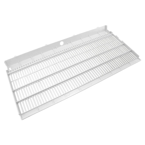 Direct Replacement Cube Guide For Ice Maker 21208801 Keeps Ice Smooth Prevents Jams Compatible With LAN21208801 And 21208801 Easy Install OEM Style Ice Cube Alignment For Reliable Harvest white plastic guide shown angled