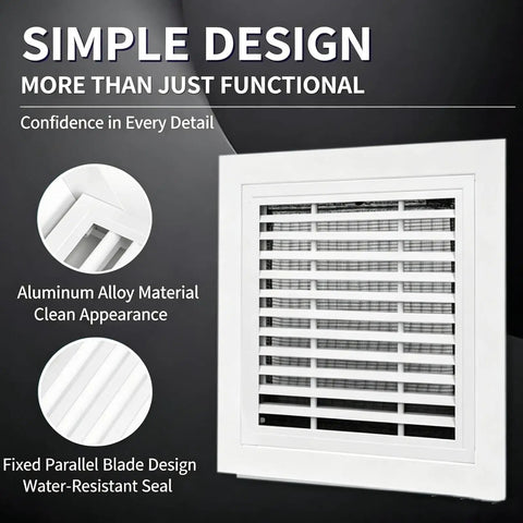 Ceiling Access Panel With Built In Filter Grid Louvered Hinged Vent Cover For Drywall Ceilings featuring aluminum alloy construction.