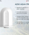 Aqua Pro 2-In-1 Humidifier Filter A250 Demineralization Cartridge for Ultrasonic Humidifiers with features listed