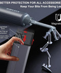 52-In-1 Mini Electric Screwdriver Kit With 48 Magnetic Bits Cordless Pro Grade Portable Screwdriver Set in use with magnets