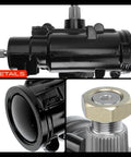 Direct Fit Power Steering Gearbox Assembly For Chevy C10 C20 Blazer And Gmc Pickup 1968 To 1976 close-up of gearbox components and fittings.