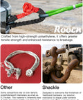 Soft Shackle Recovery Tow Connector One Half Inch By Twenty Two Inch UHMWPE With Protective Sleeves For Off Road 4x4