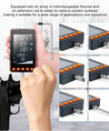 Pro Grade Digital Trigger Pull Gauge And Force Meter With 500N Capacity Big LCD Display Shows N Kg And Lb In Real Time Peak And Auto Peak Modes Data Software Calibration Certificate Great For Push Pull Tests And Quality Control. digital trigger pull gauge with interchangeable fixtures and extension rod for push-pull testing