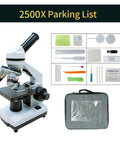 Awesome High Power Biological Microscope For Kids, Students, And Adults With 25X And 10X Eyepieces, accessories shown