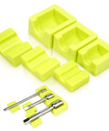 Magnetic Socket Extension Organizer With Modular Holders For Quarter, Three Eighths, And Half Inch Drives, Magnetic Base Garage Tool Organizer.