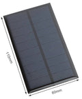 Micro Solar Panels Kit With Wire Five Pack 5V 200mA Polycrystalline PV Cells For DIY Makers And Hobbyists 110mm x 60mm panel