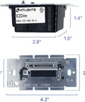 Integrated 100W LED Dimmer And Driver Wall Switch Smooth Operator Dimming Converts 120V AC To 24V DC, shown from above.