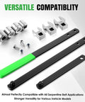 Universal Serpentine Belt Tool Kit With Bag For Easy Belt Removal And Tensioner Relief Includes Three Eighths Inch Drive Belt