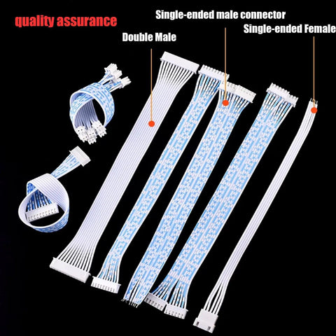 Prototyping Jumper Wires Kit Featuring 2P To 6P Double Ended Male Connectors 10 20 Or 30 Cm PVC Cables 11 Strand Copper Core